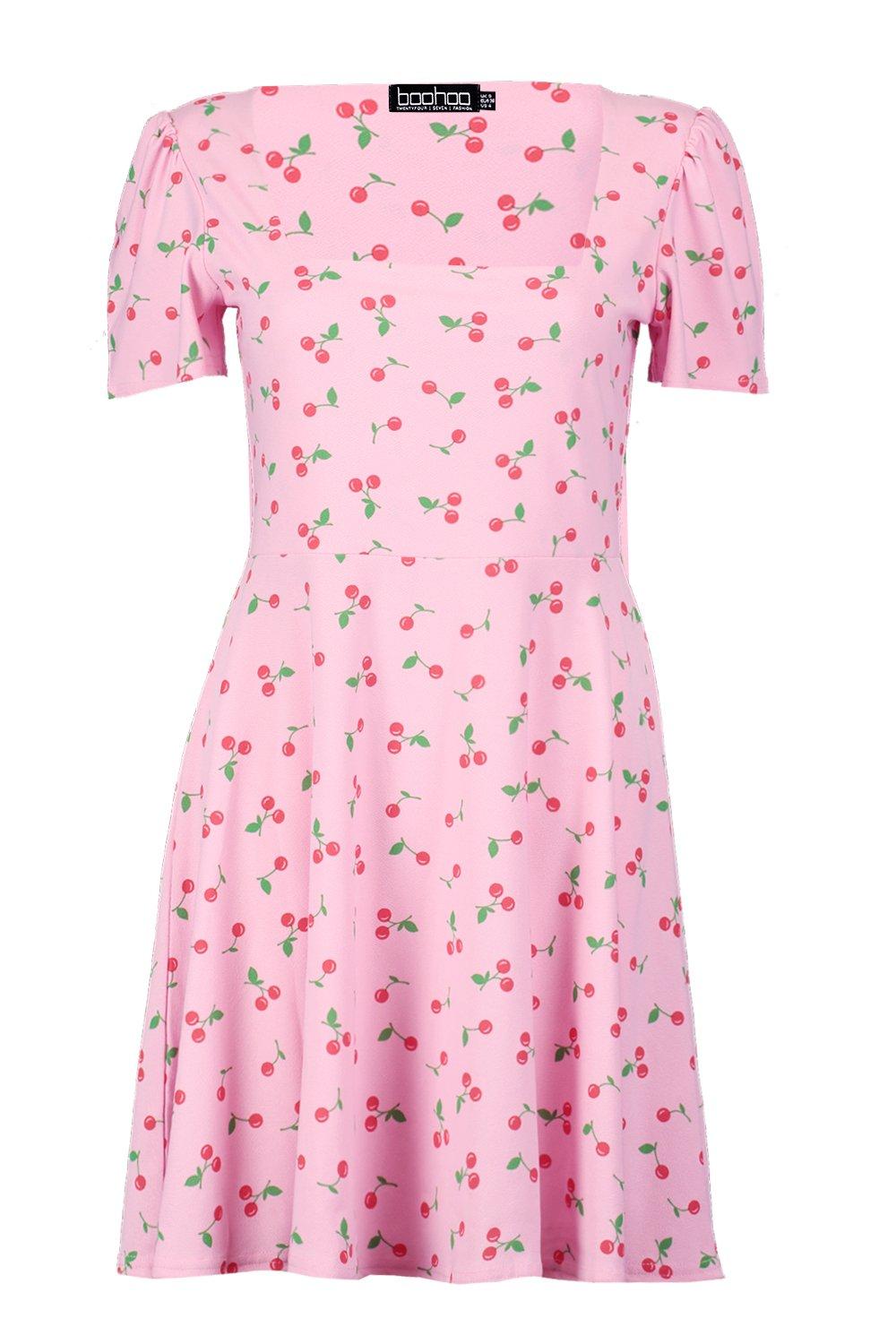 Boohoo cherry outlet dress